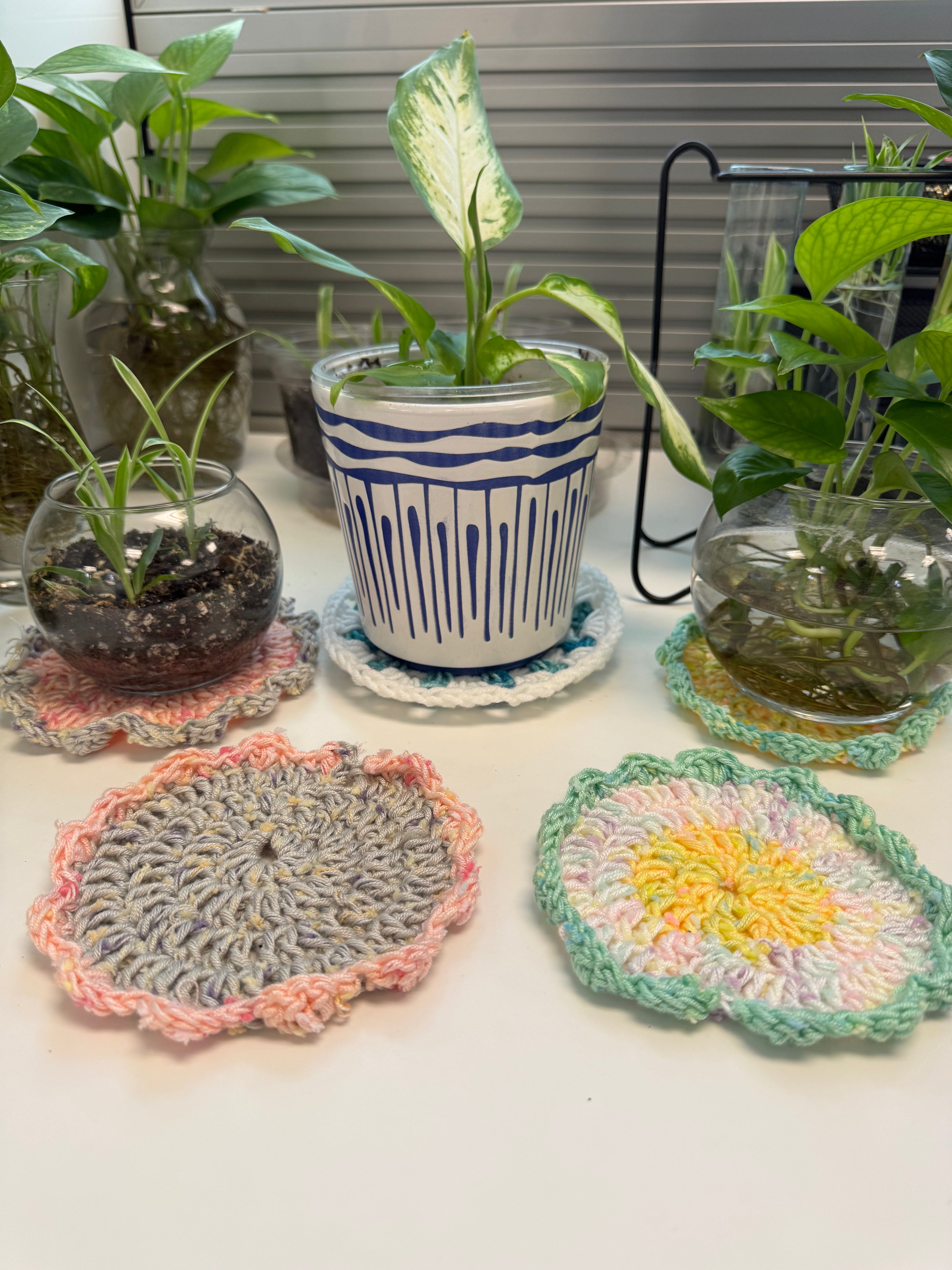 Handmade Crochet Coaster & Plant Mat